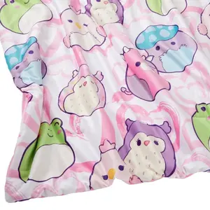 NEW Squishmallows Snuggle Throw , Assorted Designs 50”x60” Soft sofa decor  bedroom warm cozy Print Flannel  cooling novelty  comfortable sofa  pig love blanket