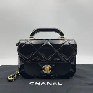Pre-owned CHANEL FRANCE Crossbody Bags H1 25K Black Patent Leather Handbag/Crossbody Bag (Brand New, with Chip) 94260