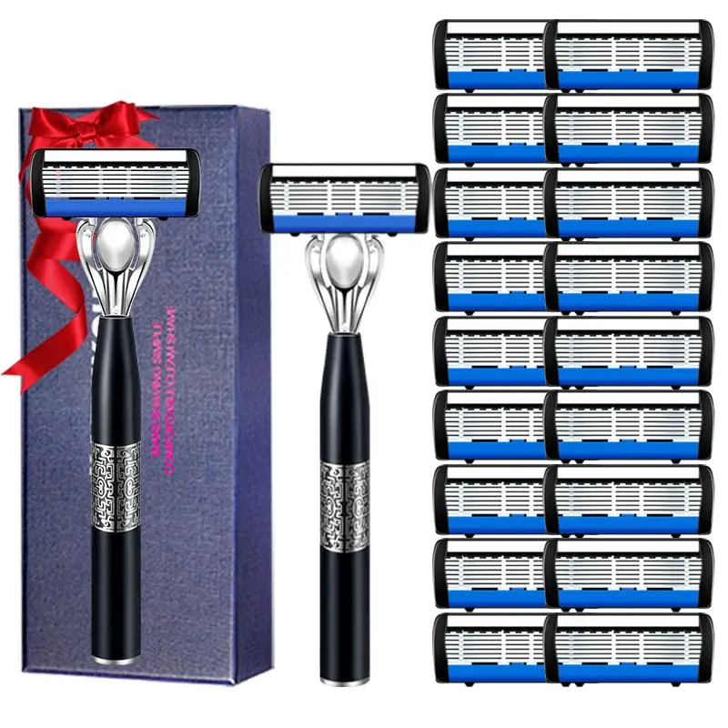 7-layer Safety Razor for the ultimate smooth shave! 1 handle & 18 blades – the perfect gift for your man, dad, or friend this Father’s Day or Birthday!