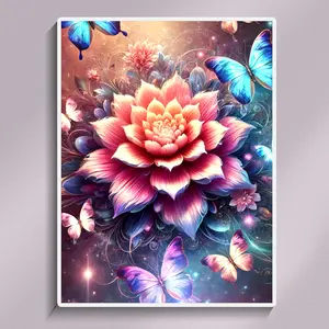 Flower of Life Diamond Painting Set Full Round Diamond Art Set 5D DIY Gemstone Arts and Crafts Home Decoration Suitable for Adult Beginners