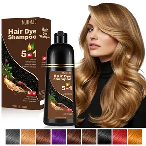 Blonde Brown Hair Dye Shampoo 3-in-1, Natural Golden Brown Semi-Permanent Color with Gray Coverage, Herbal Color Depositing Shampoo for Women & Men, Vegan Nourishing Formula, 16.9 Fl Oz , Paraben Free, Hypoallergenic