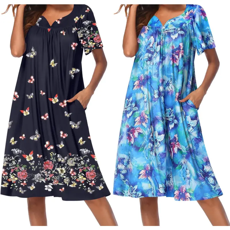 Blue Floral/Colorful Butterfly