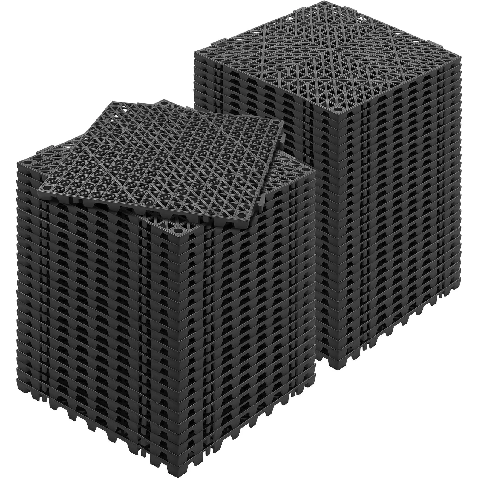【SummerFinds】VEVOR Interlocking Tile 55PCS, Drainage Tiles 12" x 12" Splicing, Soft PVC Interlocking Drainage Floor Tiles, Non-Slip Drainage Holes for Restroom, Bathroom, Kitchen, Pool, Wet Areas