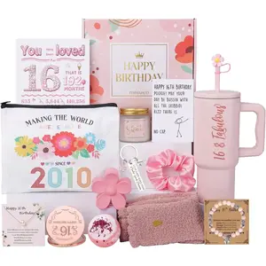 Sweet 16 Gifts for Girls, 16 Year Old Girl Birthday Gift Ideas, 16th Birthday Gifts for Girls, Sweet Sixteen Gift for Girl Daughter Niece Granddaughter, 16th Bday Spa Baskets Present for Her