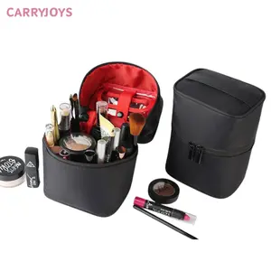Multi compartments makeup bag large capaicty waterproof cosmetic bag travel daily portable standup storage bag