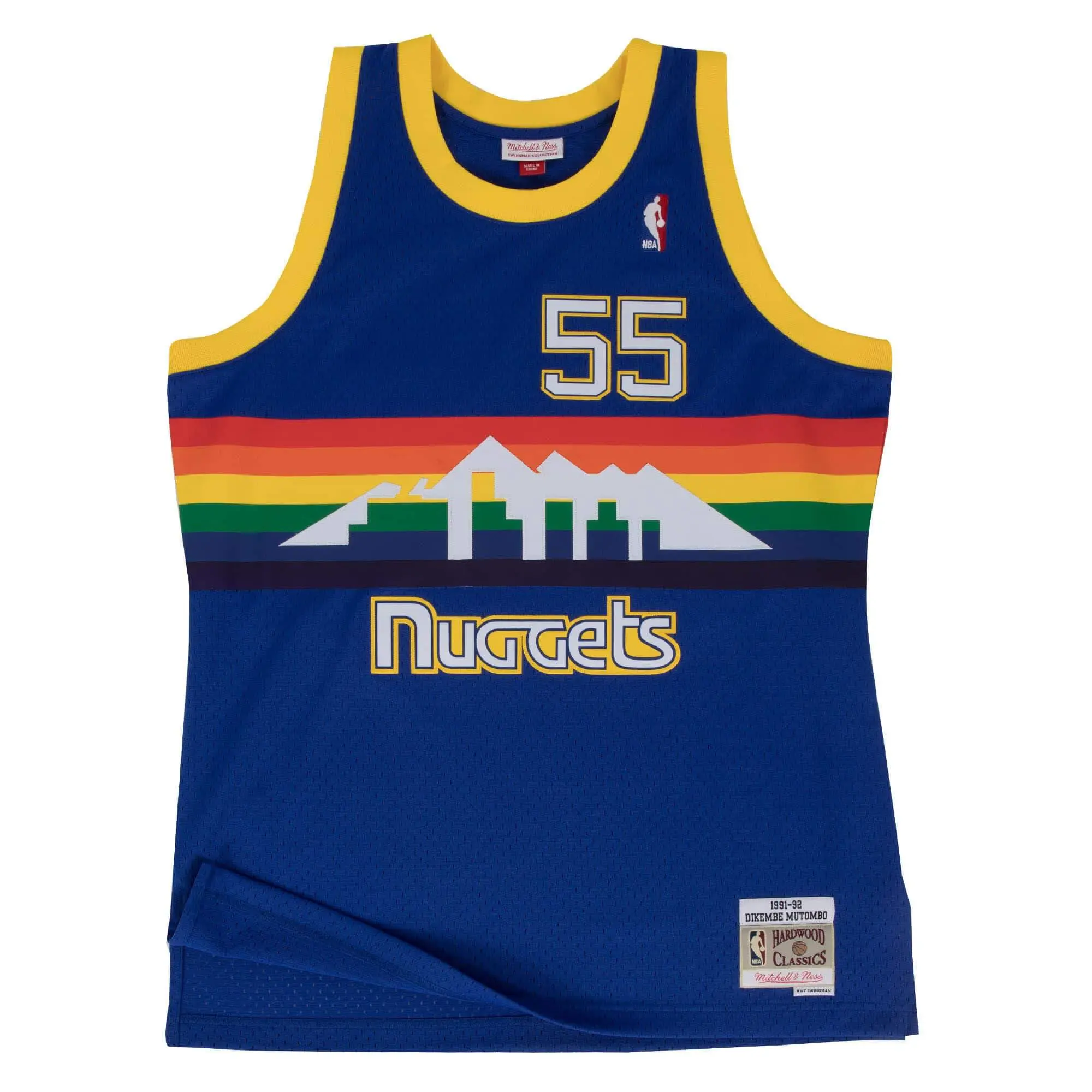 [SMJYGS18159-DNUROYA91DMO] Mens Mitchell & Ness NBA Swingman Road Jersey Nuggets 91 Dikembe Mutombo