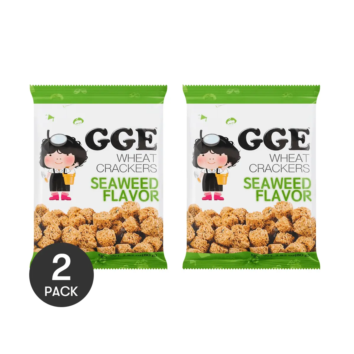 WEILIH Taiwanese Zhang Junya Little Sister Seaweed Snack Noodles - 2 Packs, 80g Each, Authentic Flavor