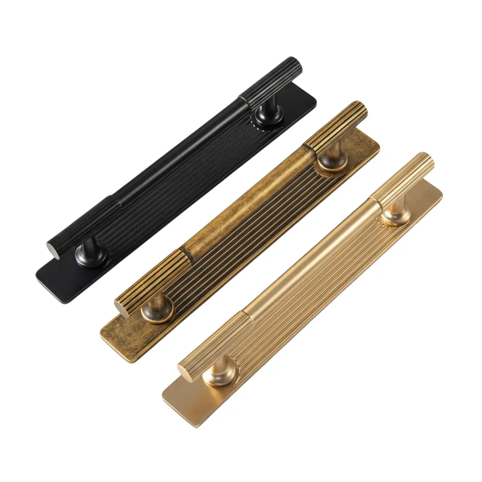 2-Pack Classic Vintage Brass Zinc Alloy Cabinet Pulls with Backplate, 5-inch Hole Center Hardware for Bedroom, Kitchen - Zinc Alloy Construction for Aesthetics & Functionality Upgrade