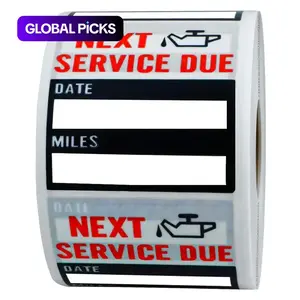 Car Service Reminder Sticker, 1 Roll Service Reminder Window Label, Self-Adhesive Car Window Decal, Window Stickers for Cars and Trucks, Windshield Sticker, Car Decals #GLOBAL PICKS