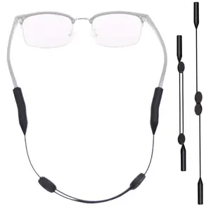 Adjustable No-Tail Anti-slip Safety lanyard for glasses, sunglasses & Goggles. Secure Elastic Neck Strap for Running, Fitness & Outdoor Sports. Sweat-Resistant, Lightweight & universal Eyewear Accessory.