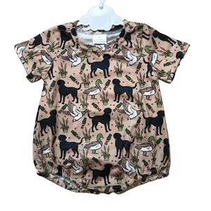 Baby Boy Summer Bubble Mallards Dog Hunting Summer Romper Clothes