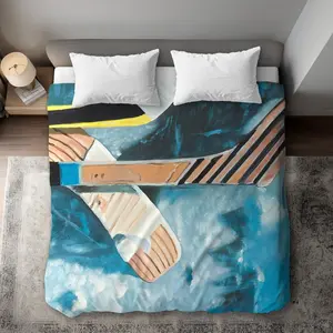 360 stand King Size Duvet Cover Set, Microfiber Face, Winter Hyperreal Hockey Sticks Print, Vibrant Look, Bedroom Bedding for King Size Beds, Gift for Sports Lovers - Textiles & Soft Furnishings Bedding Linens, Aesthetics