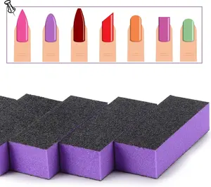 Dixon Purple Black Nail Buffer 60/100 Grit Pack of 10 – Heavy-Duty Nail Shaping Tool