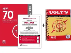 NFPA 70 National Electrical Code 2026 + index tab + ugly electrical 23 Spiral