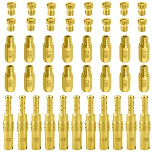 Carburetor Jet Kit, Main Jets (Round #90-150 & Hex 100-185), Pilot slow Jets (30-55), Fit for Keihin Nibbi, PWK/PE/CVK Type Carburetors for Dirt Bikes, Go Karts and Snowmobiles