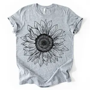 Sunflower Shirt: Women's Floral Graphic Tee - Sunshine Design