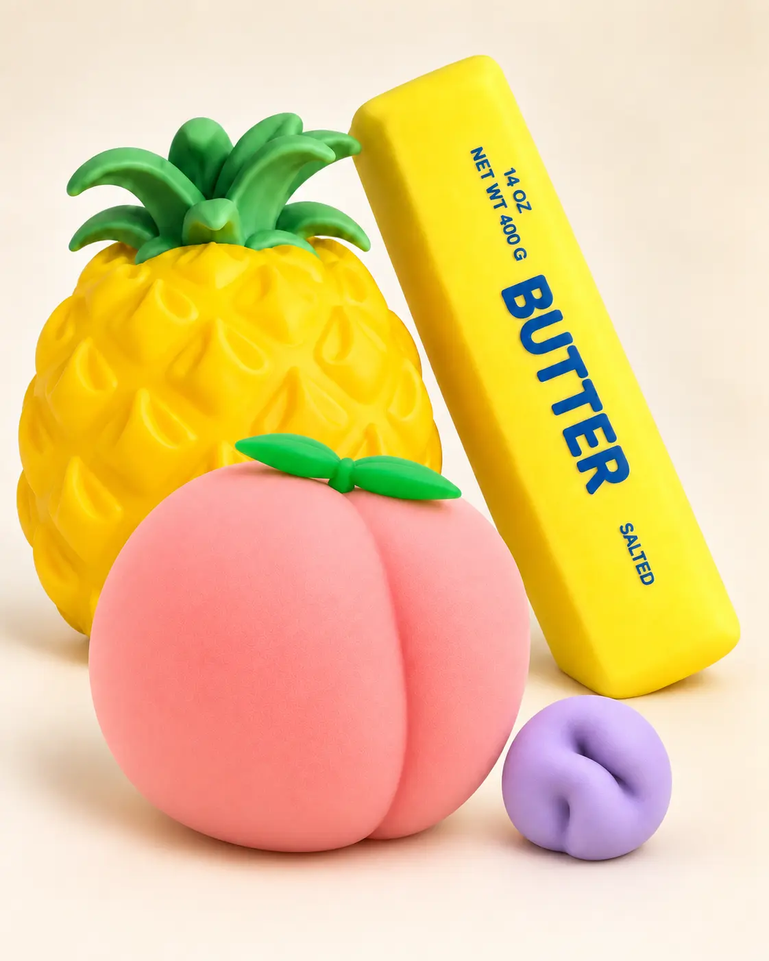 4-Piece Squishy Toy, stress Relief Toy, Large Squishy -Viral Stress Ball Toy for Kids & Adults, Sensory Fidget Toy