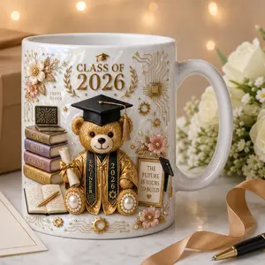 Personalized Engineering Graduation Mug 2D Printed 3D Effect Coffee Cup, Custom Name Class of 2026 Ceramic Keepsake for Engineering IT Computer Science Graduates, Unique Graduation Gift Idea for Him Her Friends Family Tech Career Celebration Present