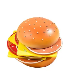 QUAN YI Hamburger Silicone Accessory Set With 6 Pads, Heat Resistant, Anti Scald, Anti Slip Dining Table Insulation Pad, Desktop Coffee And Tea Mat, Tea Tray, Suitable For Coffee, Hot Dishes, Pot, Bowl, Teapot, Kitchen Utensils, Tableware, Coasters, Gifts