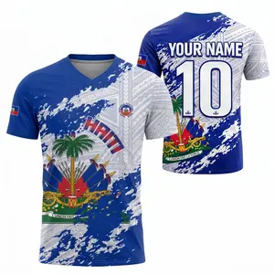 Haiti Soccer "Custom Name" 2026 Vintage Jersey, Haiti National Team Retro Soccer Fan Shirt, Personalized Name Number Soccer Shirt, WC 2026 Haiti Supporter Tee, Unisex Haiti Football Apparel, WC Tee