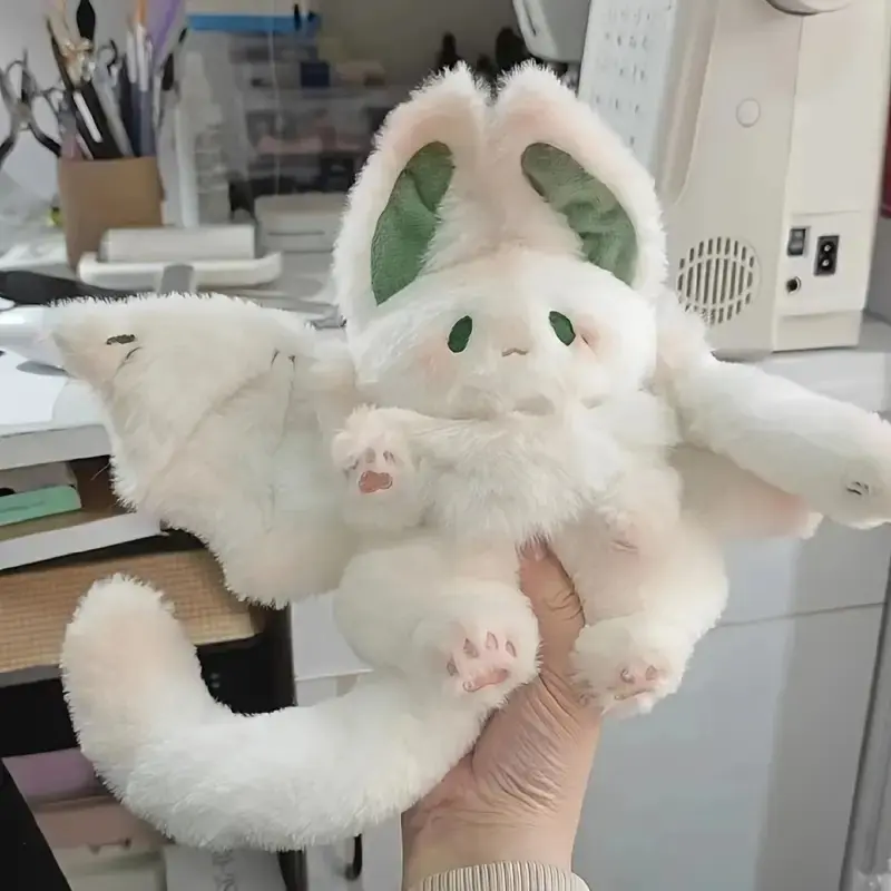 Cute Bat Rabbit Design Plush Toy, 1 Count Soft Bat Bunny Plush Doll, Stuffed Animals, Birthday Gift, Home Decor, Room Decor