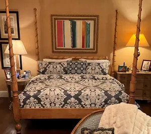 Hotel du Cobb Jacquard Damask Comforter Set by Dennis Basso - Full