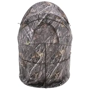 VEVOR Hunting Blind, TikTokShopBlackFriday, Single Person Ground Blinds with Carrying Bag, Portable Camouflage Tent, Reinforced Durable Concealed Shelter with Silent Zipper Door and Window, for Turkey and Deer
