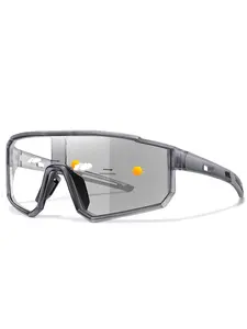 Photochromic Cycling Sunglasses, Outdoor Sport Shield Sunglasses, Windproof Sunglasses for Men & Women, Fashion Accessories for Outdoor Activities