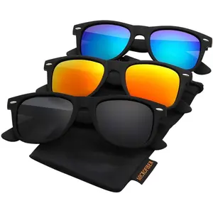 3Pcs Classic Square Polarized Sunglasses 1/3Pcs Unisex Trendy Casual Chic Square Thick Frame Retro Driving Sun Glasses for Everyday Use Outdoor Activities Travel Lightweight Durable UV 400 HD Lenses Polarized Tinted Lenses Sunglasses Reduce Glare Enhance