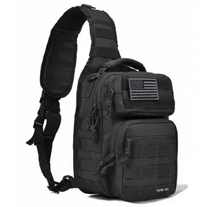 Tactical Military Sling Bag - Range Bag (Black)