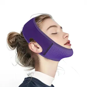 Chin Strap for Sleeping, V Line Lifting Mask, Reusable Face Strap, Jaw Exerciser (Fall Rustic Pumpkins-Black-M)