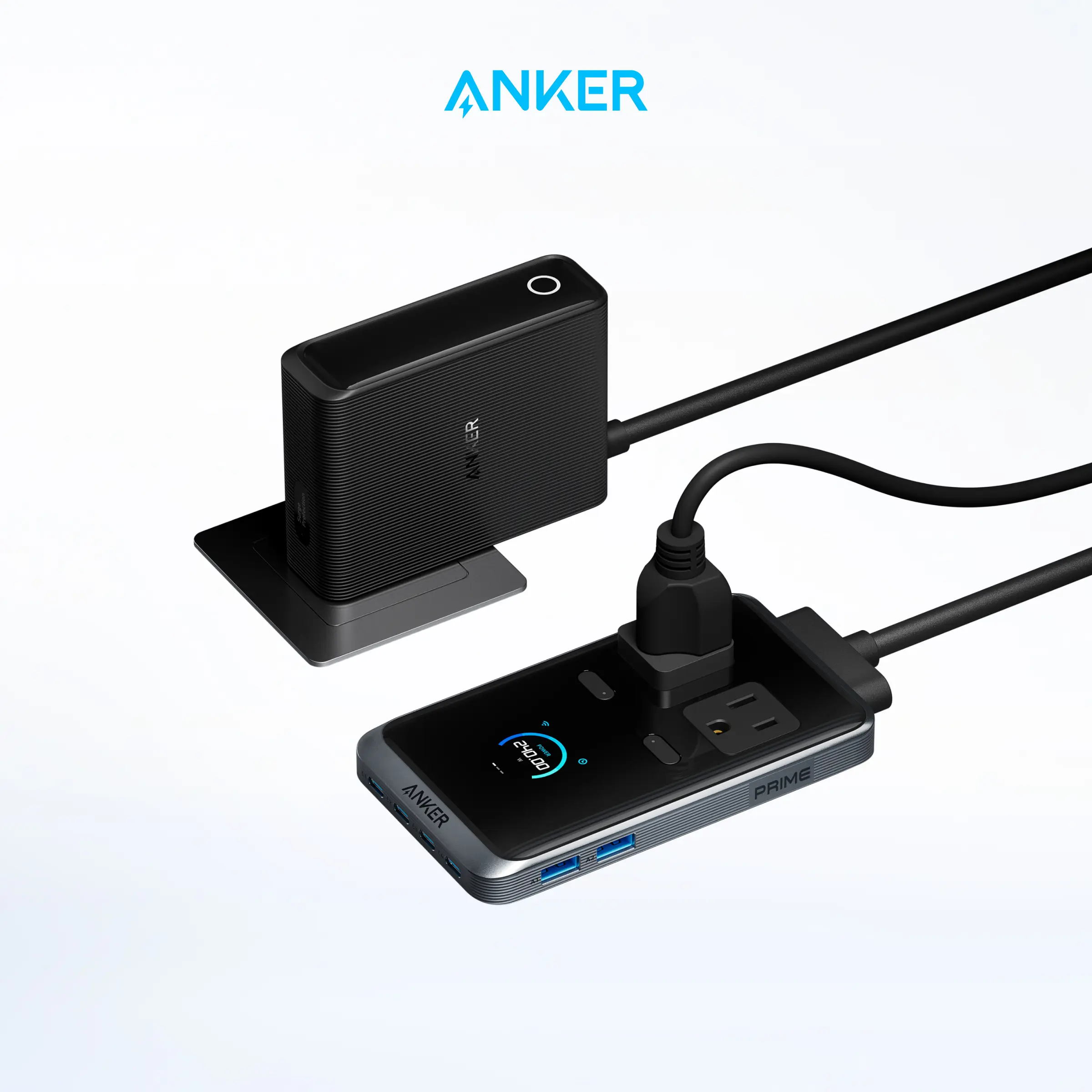 [Live Only] Anker Prime Charging Station 240W 8-in-1 USB C Power Strip with 2 AC, 4 USB-C, 2 USB-A, 5 ft Detachable Extension Cord for iPhone 15/14, MacBook & Desktop Accessory sohochic