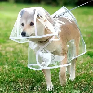 Transparent Dog Raincoat, Portable Outdoor Waterproof Gear, Keep Your Dog Dry During Walks, Suitable for All Breeds, or Option
