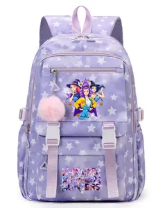 Large Capacity Star Pattern Backpack, Lightweight Preppy Style Bookbag for Students, School & Commute Use, Kpop Fashion, Cute Backpack