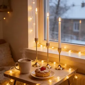 Detachable Gold Candlesticks 3Pcs  Create romantic vibes for dinners, parties and all holidays Stylish Gold Candle Holders, Flexible detachable design, great decor for home & events