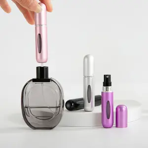 4PCS 5ml Mini Refillable Cosmetic Makeup Perfume Spray Bottles - Leak-Proof, Easy-Refill Portable Atomizer for Travel Use, Purse & Flights,summervibes