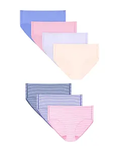 Hanes Pure Comfort Girls' Underwear Microfiber Brief, 7-Pack