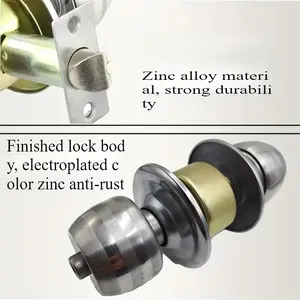 Ball Lock Thickened Office Desk File Cabinet Lock, Wardrobe Lock, Suitable for Stores Hotels Garden Fence Security Non-Drill Bolt Door Latch