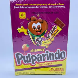 Pulparindo Tamarind Candy Bars Box – 20 Pieces – Mexican Tamarind Chili Candy – 10 oz (280 g)