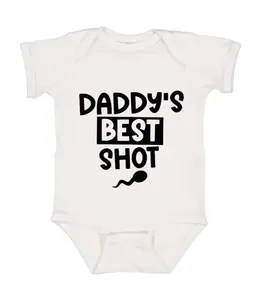 Daddy's Best Shot Onesie, Pregnancy Announcement Gift, Cotton Baby Clothes, Funny Bodysuit