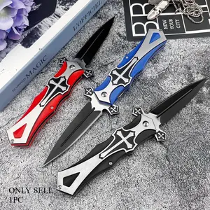 New Portable Outdoor Pocket Folding Knife High-Quality 5Cr13Mov Blade, Aluminum Handle, Camping and Cutting Multi-Purpose Tool, EDC, Jungle Survival Knife