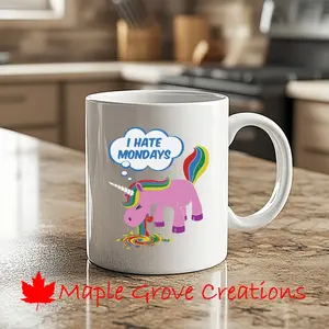 I Hate Mondays Coffee Mug - 11 oz coffee mug - available in ceramic or plastic