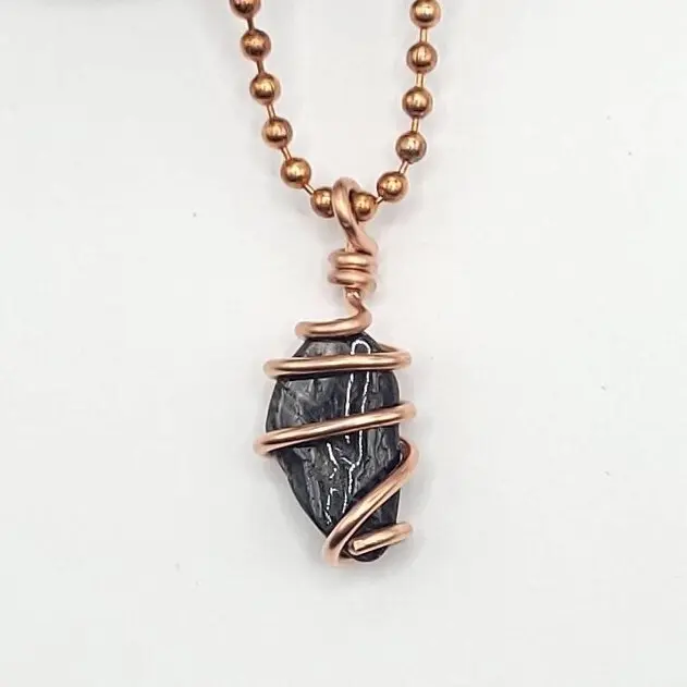 ITS A WRAP NECKLACE PENDANT - One of a Kind unique design Copper Wrapped Crystal Pendants
