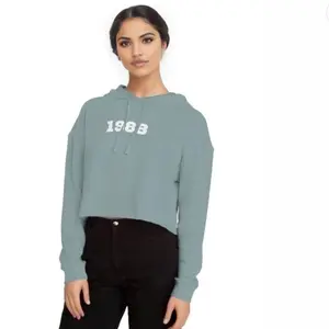 Aesthetic “1988” Women’s Cropped Hooded Sweatshirt