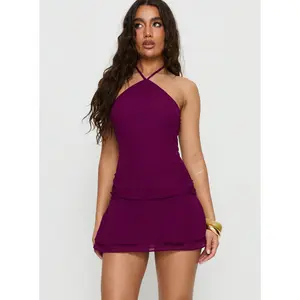 Kylianne Arrowneck Playsuit Plum