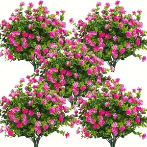 10 UV-resistant artificial eucalyptus leaf bouquets – suitable for outdoor and indoor decoration, home gardens, and holiday celebrations; a perfect Thanksgiving decoration.