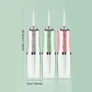Rechargeable Water Flosser, 3 Sets Portable Oral Irrigator with Jet Tips, Waterproof Teeth Cleaner, Ideal for Home & Travel Use