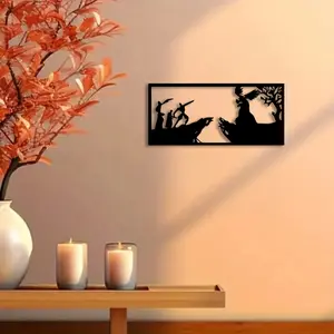 1pc Three Brothers Metal Wall Art, Three Brothers Statue Mural, Perfect for Harry Potter Room, Wizard Space, Magical Decor, Halloween Decor, Ideal Gift for Potterheads, Creative Modern Decoration, Perfect For Halloween/Christmas/Easter decor.