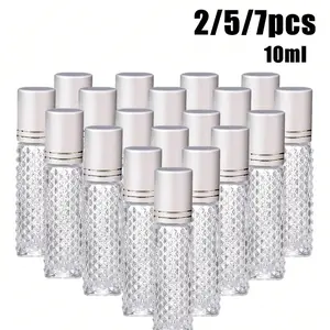 10ML Roll-On Bottle for Essential Oils and Perfume, Travel Size Refillable Glass Bottle with Rollerball and Cap, Ideal for Aromatherapy and Body Oils, Perfume Dispenser