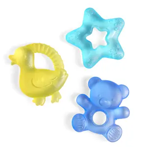 Cutie Coolers™ Teething Relief Set - 3 Pack Water-Filled Teethers with Textured Sides for Soothing Sore Gums